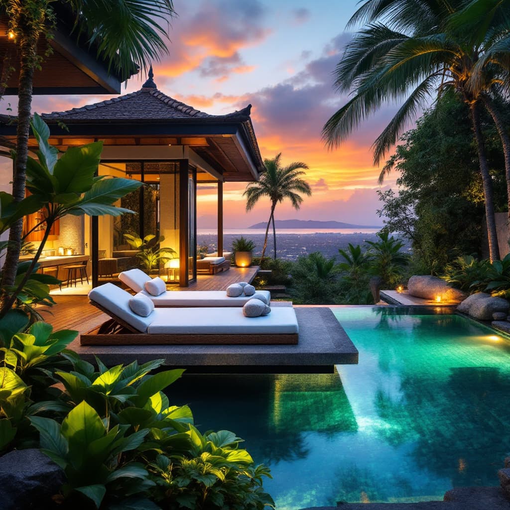 AI generated: exotic hotel in Bali
