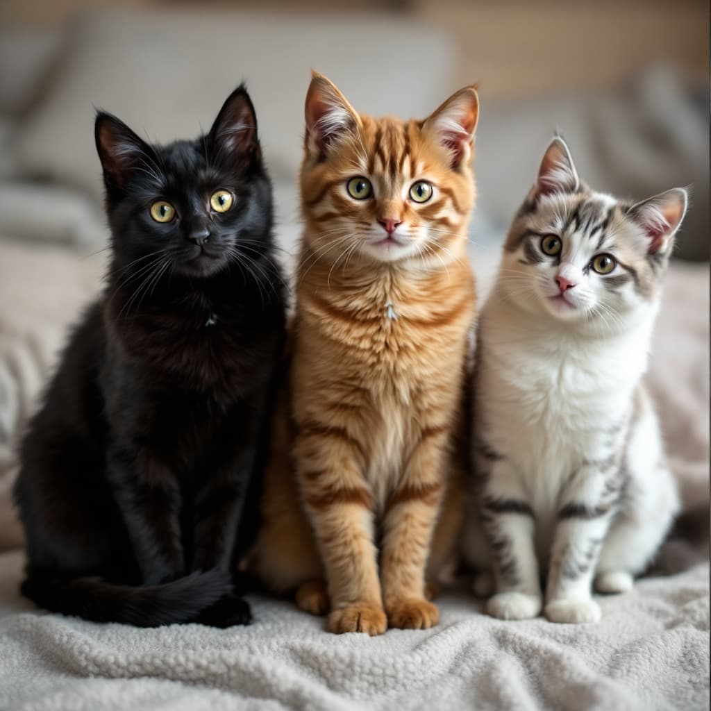 AI generated: three cat

