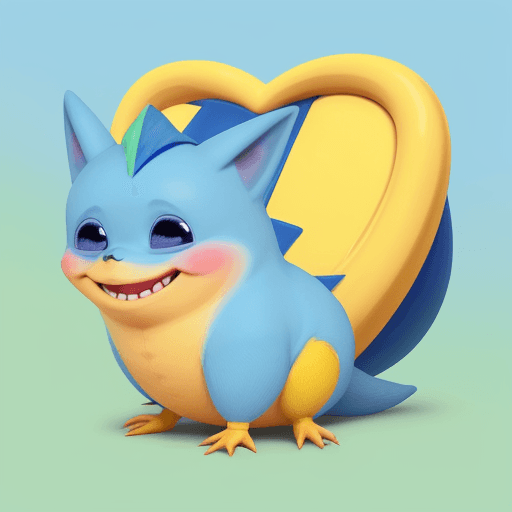 AI generated: Genera una imagen de un pitufo con una chomba azul y amarilla. La chomba debe tener rayas horizontal...