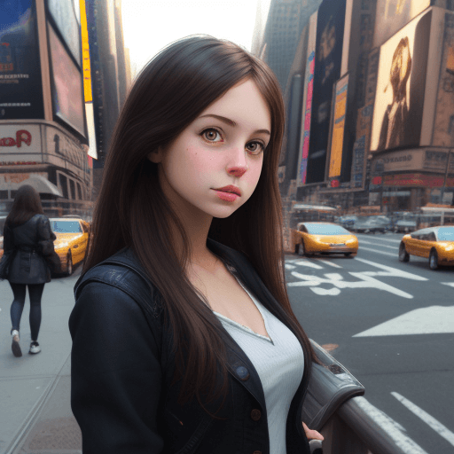 AI generated: Realistic Girl in the New York