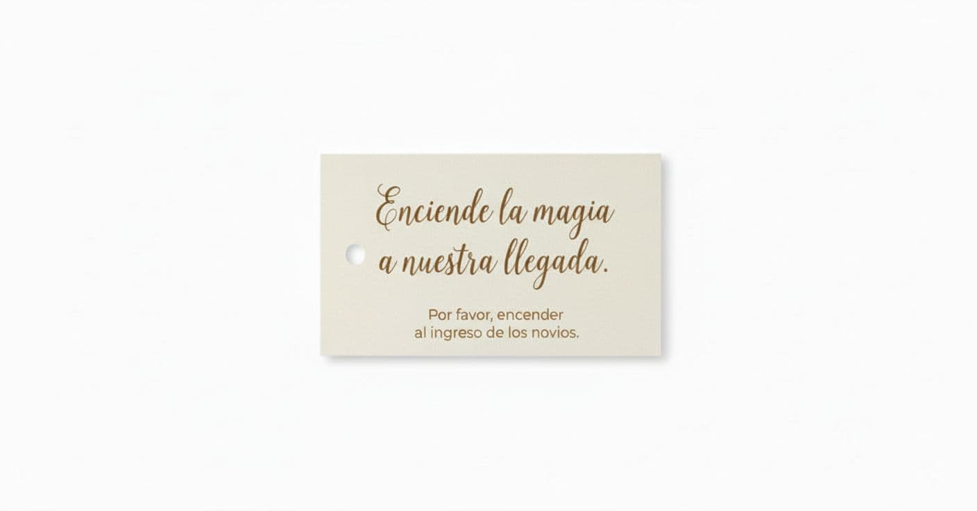 AI generated: "A minimalist, printable wedding sparkler tag on a clean white background. The tag is a light cream ...