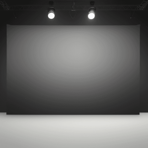 AI generated: empty gradient gray studio backdrop