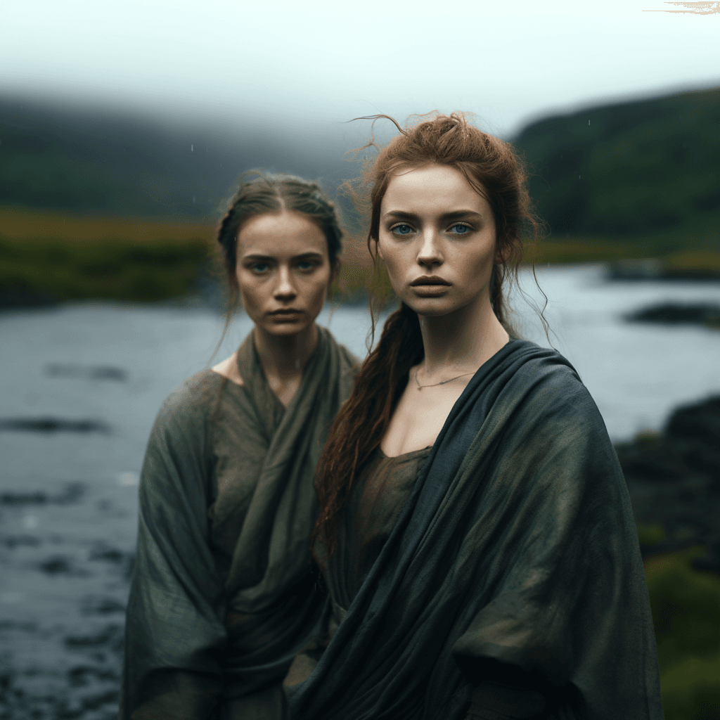 AI generated: irish girls, taylor hennessy, tomas ffoss, art, photography, portrait, portrait photography, , in th...