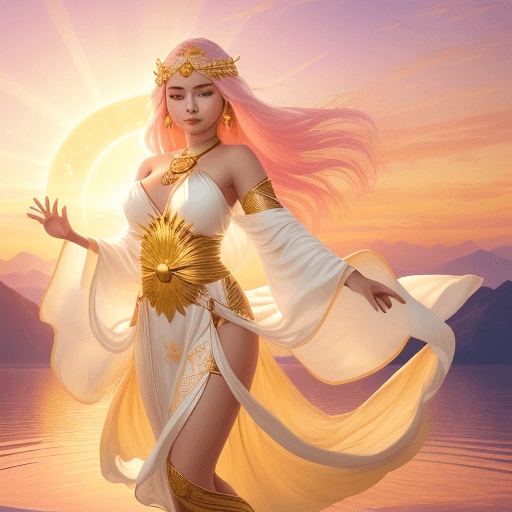 AI generated: Create a realistic 4K image of Hanan, the Tagalog goddess of morning and new beginnings. Hanan is de...