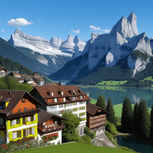 AI generated: belle paysage de la suisse