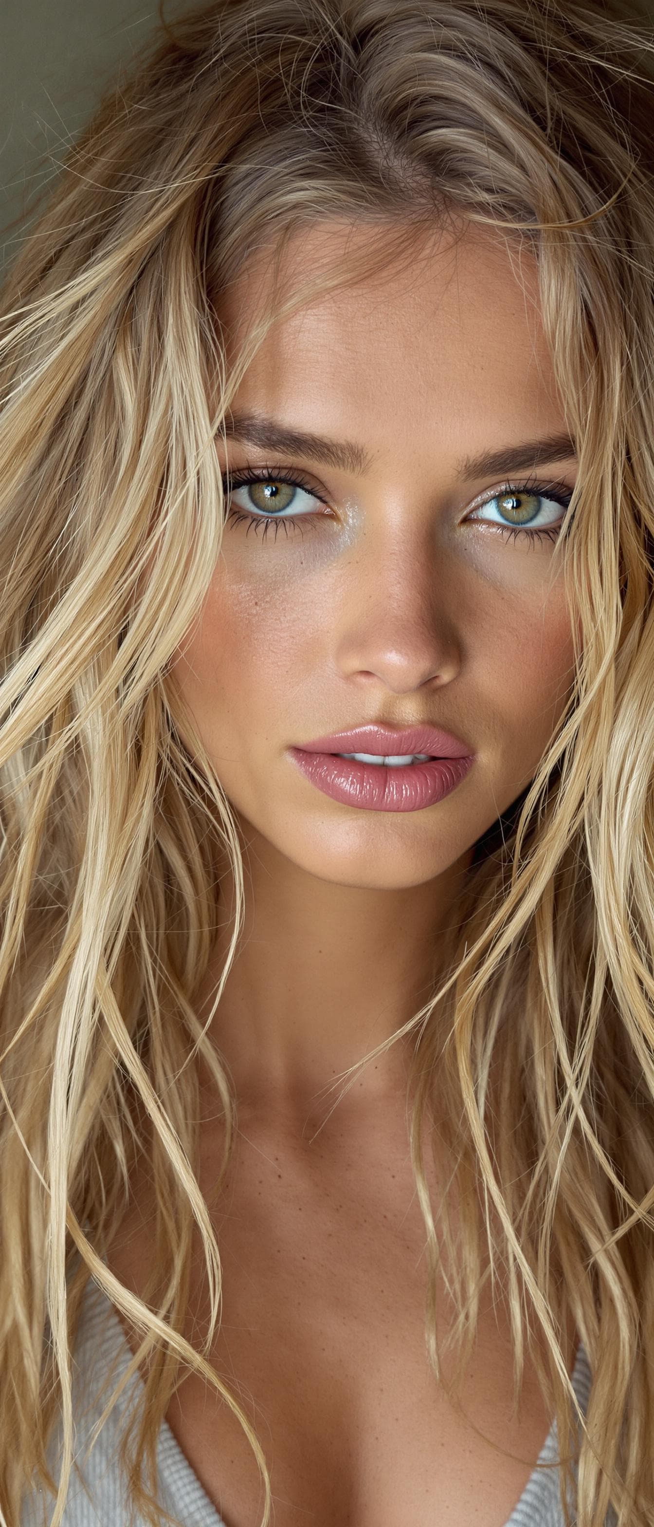 AI generated: "Professional portrait photograph, Sony A1 50.1MP, 70mm prime lens.  A slender lithe supermodel, ear...