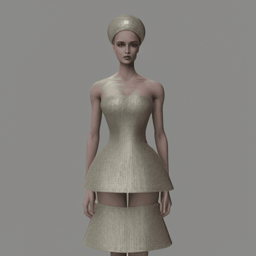 AI generated: beautiful dress design for new york fashion week, 8k render in octane —h 600 —test