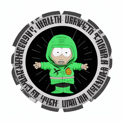 AI generated: clean vector image, logo, png. grey alien, south park style. area 51 ufo crash site, desert, nevada....