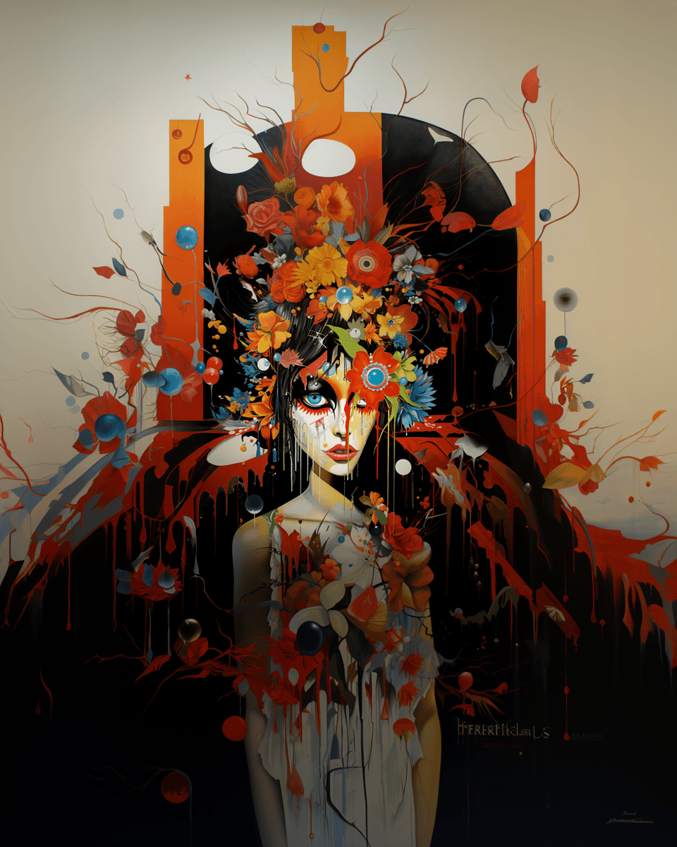 AI generated: psychedelic trip in 1920s Berlin, weimar culture, decadence style, Bauhaus style, expressionism, str...