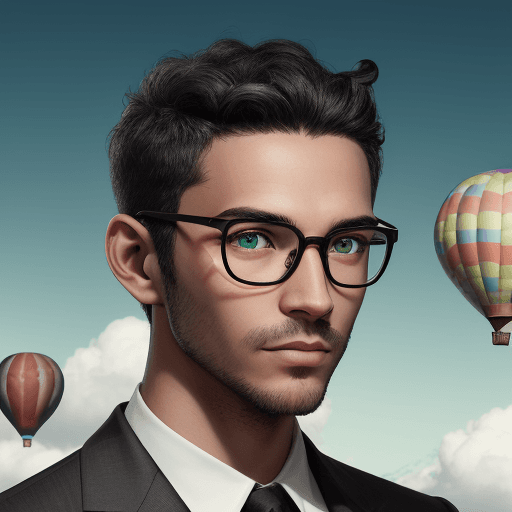 AI generated: face of a man with black vintage glasses looking towards the other, green eyes, light complexion, no...