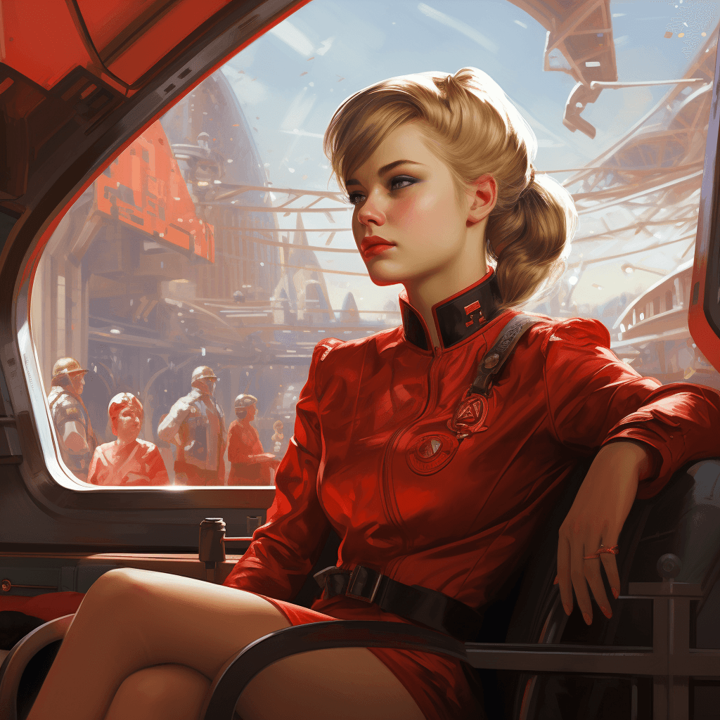 AI generated: retro futurism style, comMunist commander 