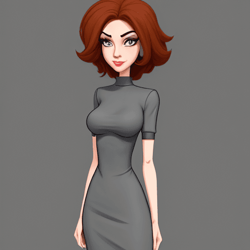 AI generated: cartoon style woman, fully clothed