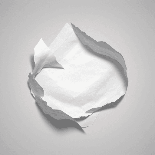 AI generated: white crumpled paper texture, high resolution illustration