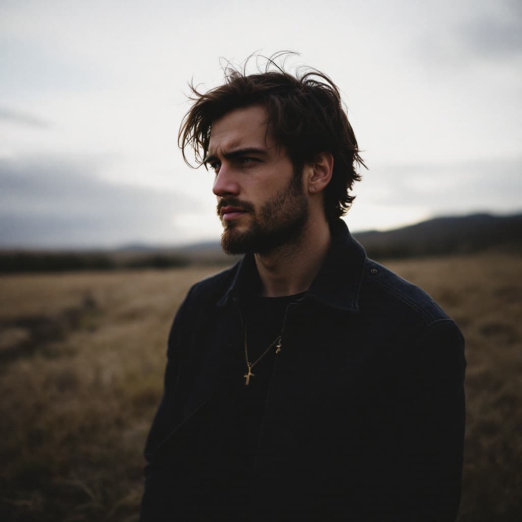 AI generated: sad man photography