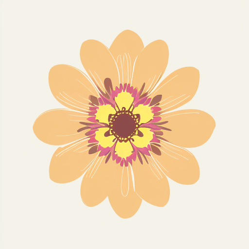 AI generated: --iw 2 :: vector art of one colorful flower vector illustration::5, flower::4, colorful::3, illustra...