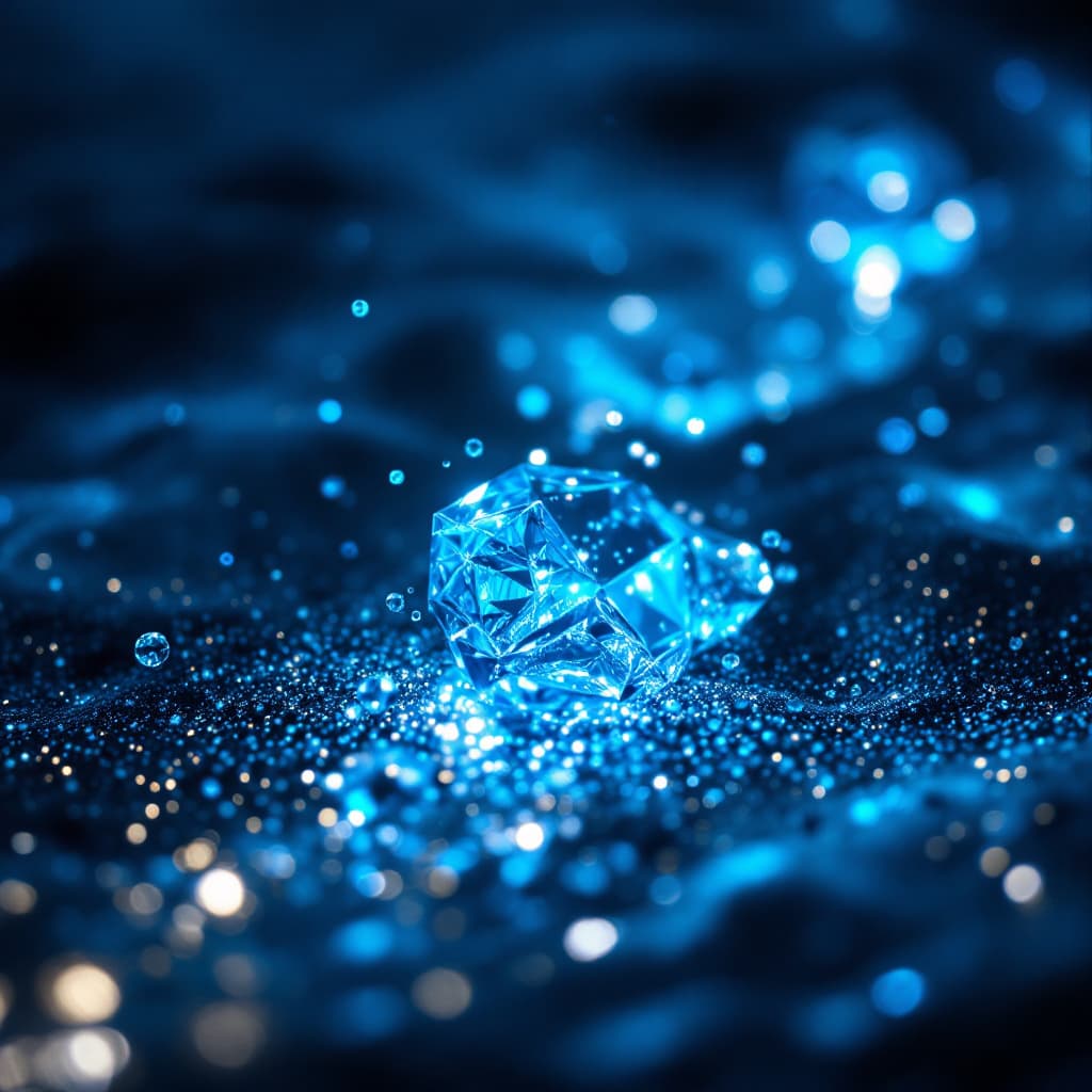 AI generated: fondo para post de facebook  orillas bioluminiscente azul neón UHD que resalte mis productos