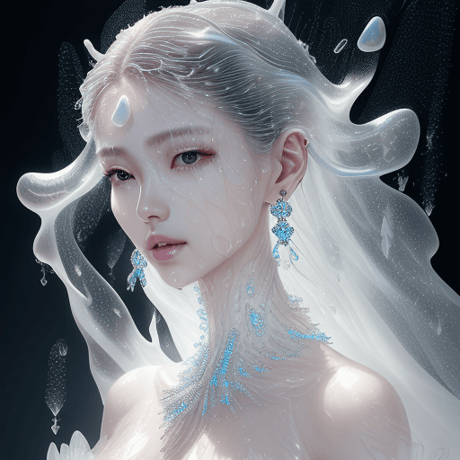 AI generated: Fashion photography jewelry, translucent material,  hyp, detailed 8k, realistic, style liuw wen
 mod...