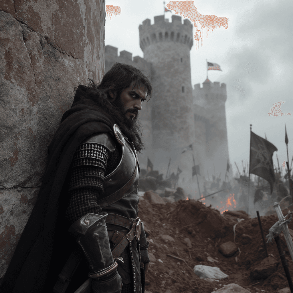 AI generated: This character is starting a movie story, I want you to generate the scenes. He is next to an old me...
