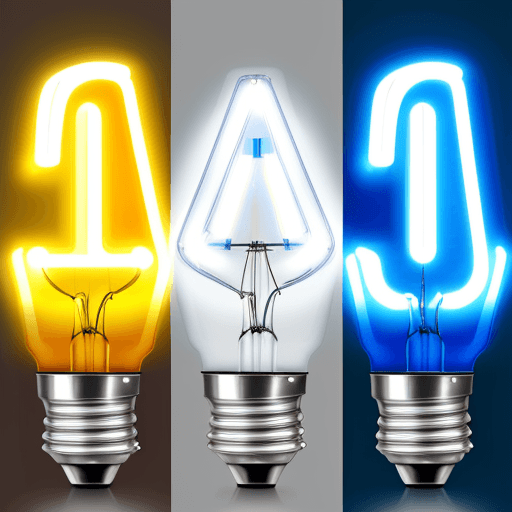 AI generated: a logo for a brand of led lamps, which contains the letters LO, has the colors blue, yellow and whit...