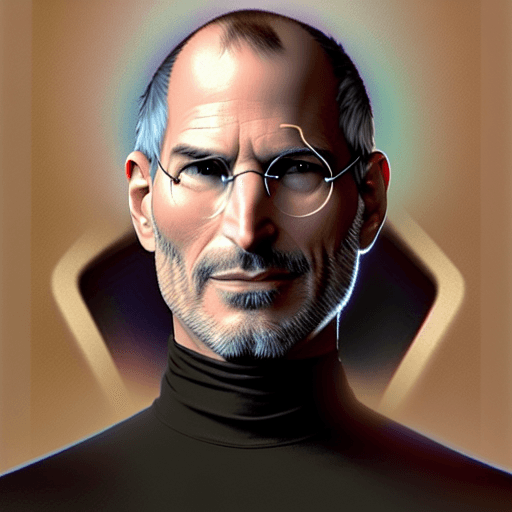 AI generated: Steve Jobs Star Wars movie character, highly detailed, digital fantasy character, painted portrait, ...