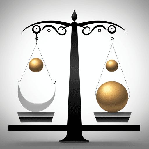 AI generated: Craft a logo that seamlessly integrates a balanced scale. The scale denotes equity.The design should...