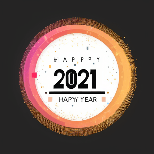 AI generated: 2024 Happy New Year eve modern logo - generative AI