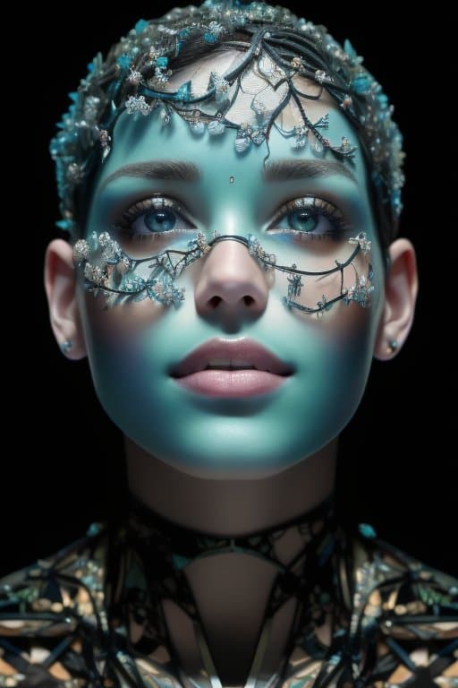 AI generated: layered transparency of human head inside with buterflyes only in the brain hybrid, beautiful detail...