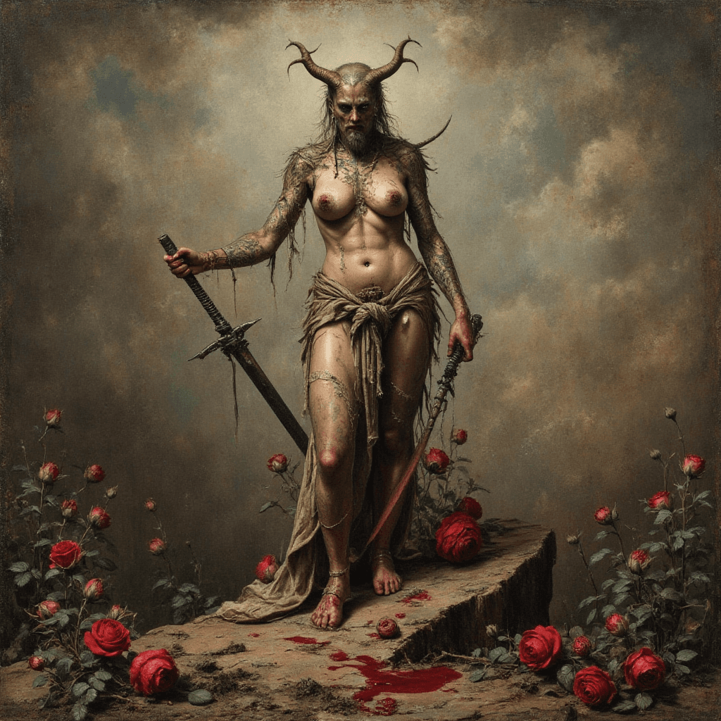 AI generated: Craft an Old Master painting-style image ofIPay

On the razors edge I walk, every step I take spil...