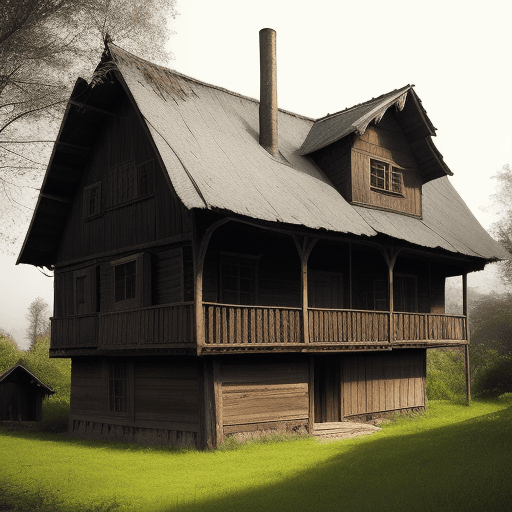 AI generated: old wooden house