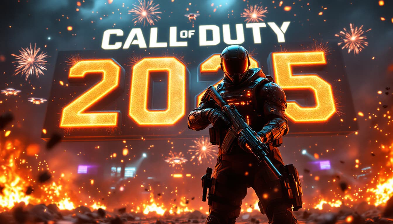 AI generated: A hyperrealistic and cinematic promotional image for "Call of Duty: Black Ops 6 - 2025." The scene d...