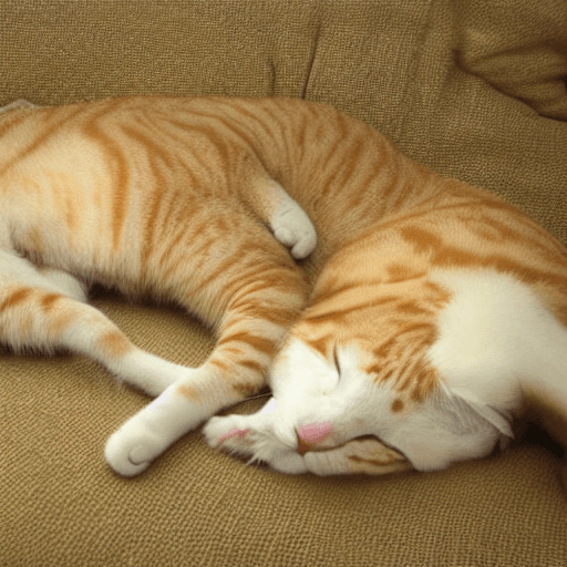 AI generated: cat sleeping on a horse