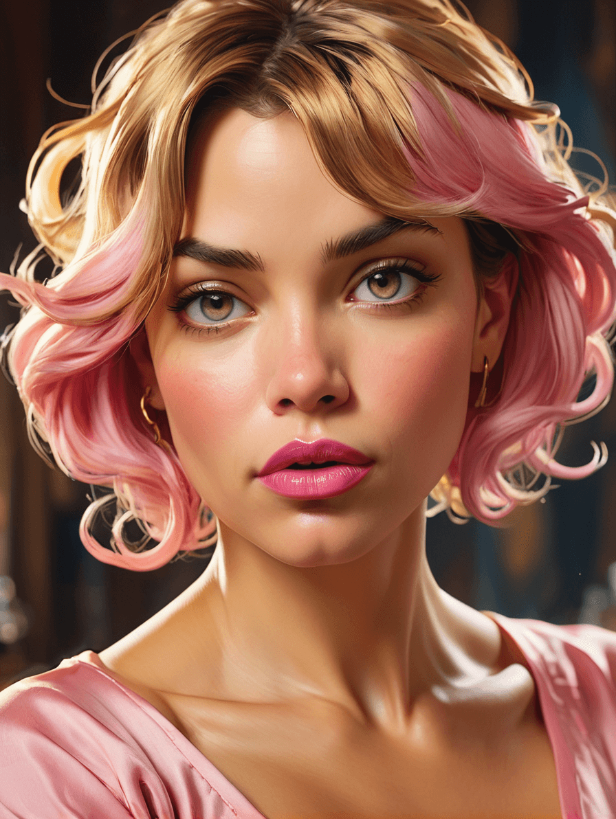 AI generated: Advertising poster style splashy Heavily built (((Zoe Kravitz:0.25)(Ashanti:0.25)(qi shu:0.25)(lake ...
