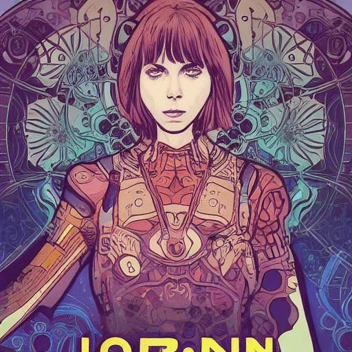 AI generated: <lora:Valerian&Laureline-comic-style:0.6>| purple cow wearing a red t-shirt in a home office backgro...