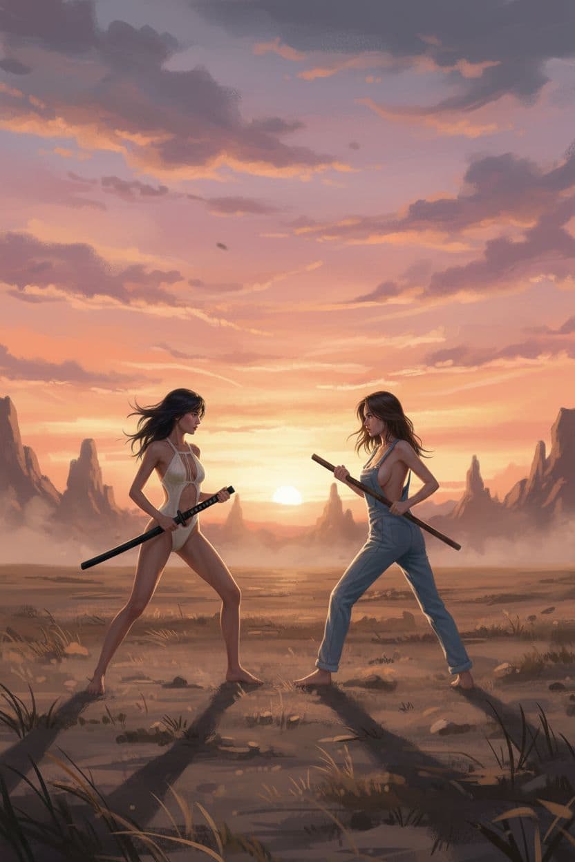 AI generated: duel