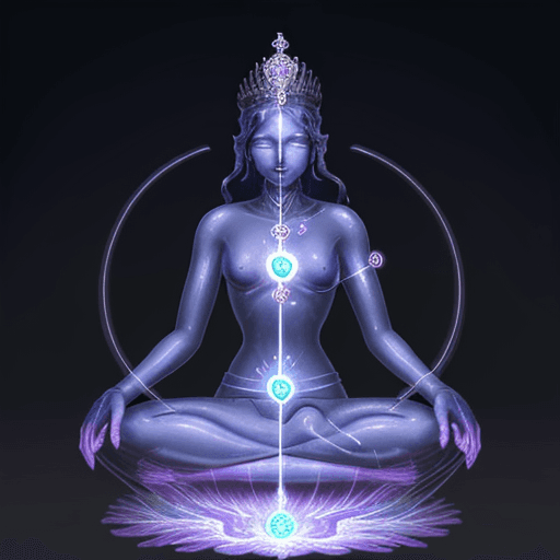 AI generated: Welding of the Elements: The chakras should be aligned vertically, starting from the root chakra at ...