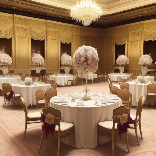 AI generated: 
Make a high-definition image showing an event, highlighting the setting of the place, being of a ve...