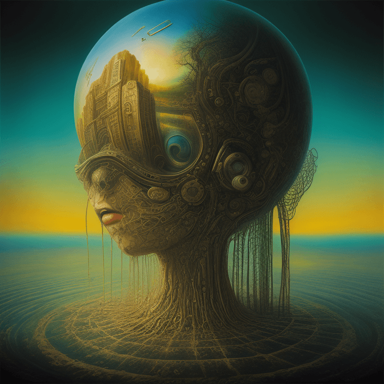 AI generated: music Album cover picture, surreal art oil picture 