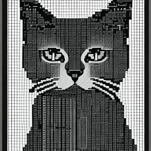 AI generated: ASCII art styled cat --q 2 --v 5 --ar 3:2