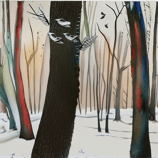 AI generated: Winter is here. The birds fall silent before natures light show, atmospheric and oppressive as the s...