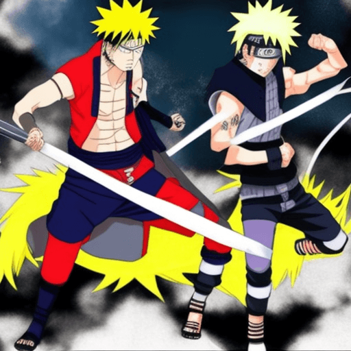 AI generated: naruto vs sasuke