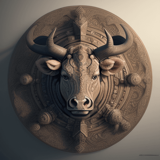 AI generated: taurus, intricate artwork . octane render, trending on artstation, symmetrical artwork. cinematic, h...