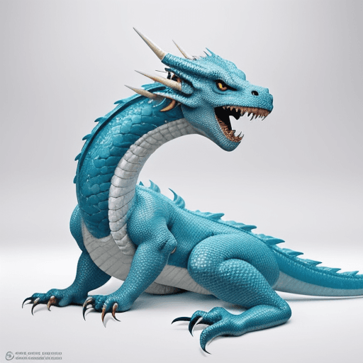 AI generated: masterpiece realistic painted ice dragon