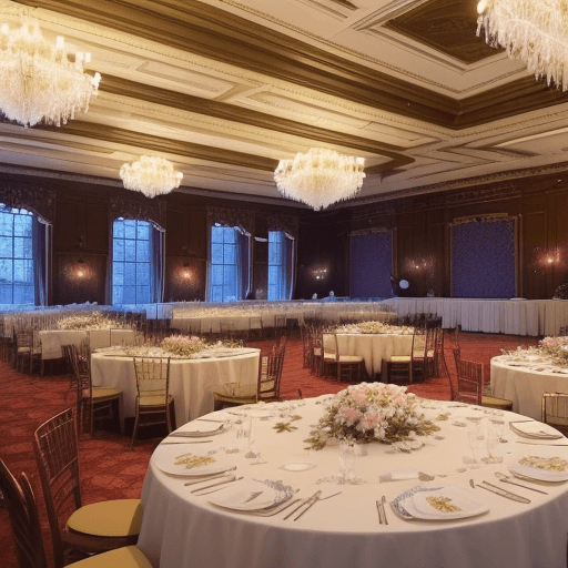 AI generated: Make a high-definition image showing an event, highlighting the setting of the place, being of a ver...