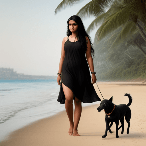 AI generated: indian girl, 18-24 year old, black long hair ,big body, beautiful face, standing, beautiful swimming...