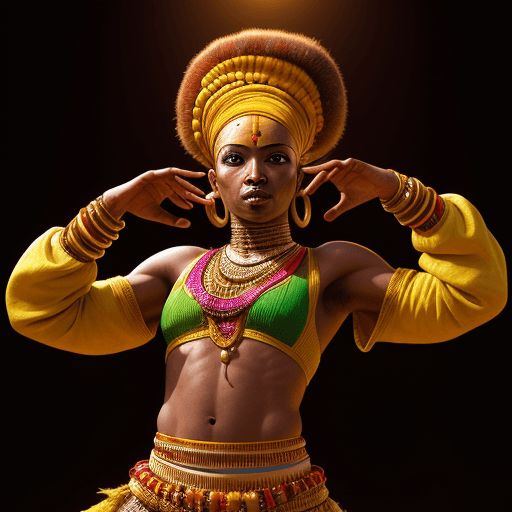 AI generated: African funk dancer, NatGeo photography