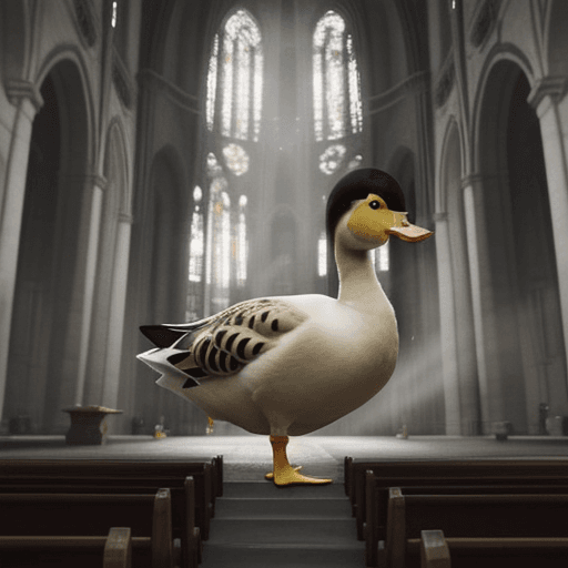AI generated: Duck, epic, holy