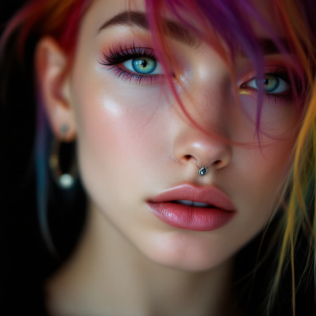 AI generated: 
Close-up portrait of a woman from eastern countries close to Russia, she has a modern and young loo...