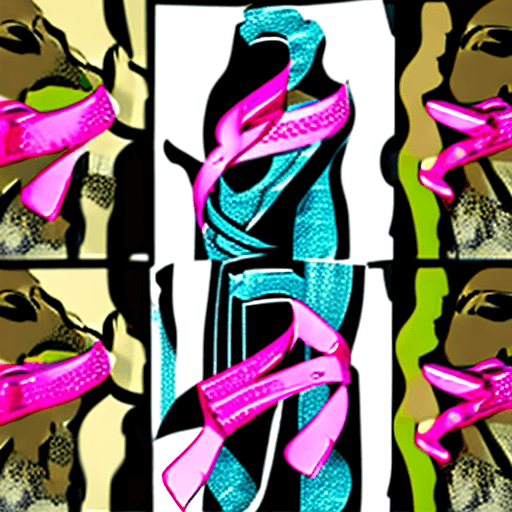 AI generated: Create an emotional and inspiring illustration of a woman battling breast cancer. She stands with a ...