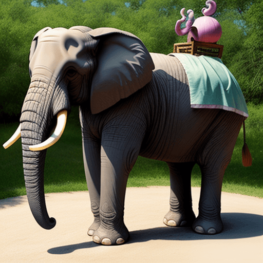 AI generated: elephant made from onions
