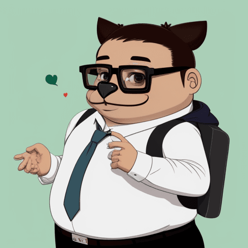 AI generated: un chancho con lentes  molestando al profesor 